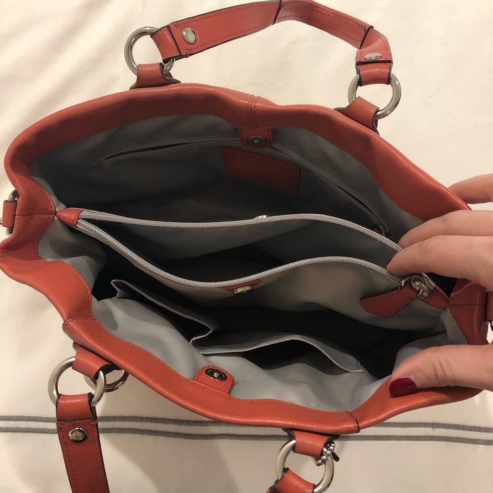 Pink Leather Coach Handbag - Picture 4 of 5